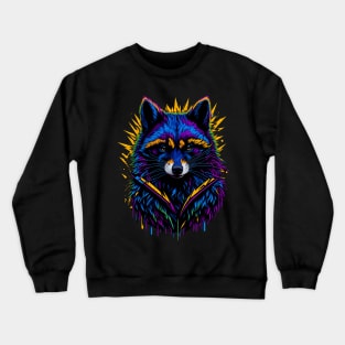 Aura Bandit - Raccoon in Radiant Explosion Crewneck Sweatshirt